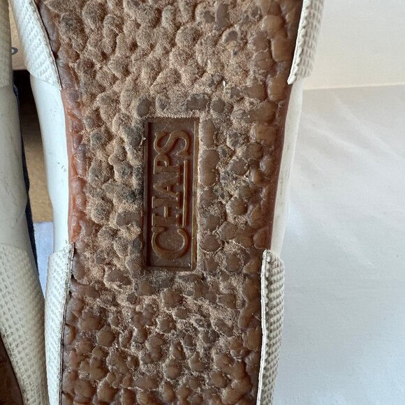 Chaps Sneakers, "Caelyn" Chambray Dot Foulard Blue Lace up, Size 8, EC! - Picture 10 of 12